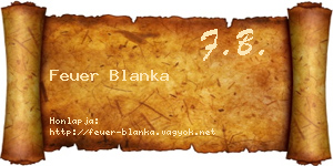 Feuer Blanka névjegykártya
