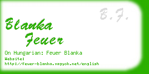 blanka feuer business card